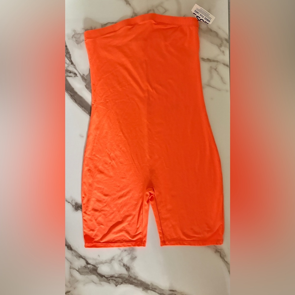 Strapless Bike Shorts Romper🧡